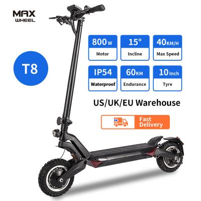 China Two 2 wheel scooter china 800W unisex double motor electric adult electric scooter foldable stunt scooter for sale