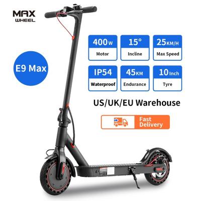 China China Electric Scooter E9MAX 400W Motor 15ah Foldable Electric Scooter Adult Unisex Drop Boarding New Pro Scooter for sale