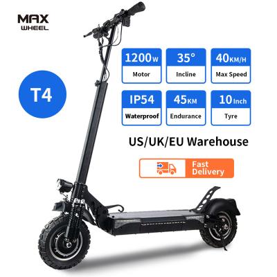 China Double Motor 2 Wheels Unisex Foldable Electric Scooter 1200W T4 Electric Adult for sale