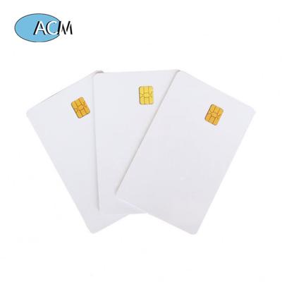 China High Quanlity Blank ISO 7816 Smart Contact IC Card Waterproof / Waterproof Blank PVC SLE 4428 Card for sale