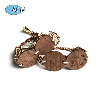 China Waterproof/Waterproof Custom Unique Wooden Tag Laser Engraved Smart RFID Eco Friendly Handmade Souvenir Carving Wooden Card Key Chain for sale