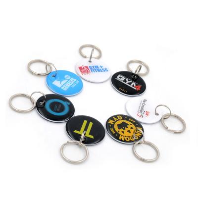 China 125Khz Proximity Tag Copier Access Control Card NFC Epoxy Waterproof/Waterproof RFID Keyfobs Customized Key Chain for sale