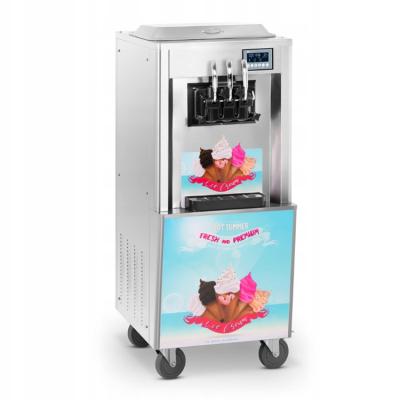 China Snack Factory Floor 3 Flavors Standing Soft Ice Cream Maker For Sale for sale