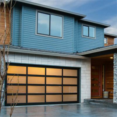 China American Standard Customized Modern Aluminum Clear Glass Garage Door for sale