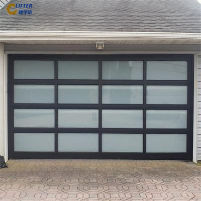 China Decoration Aluminum Composite Mirror Glass Garage Door for sale