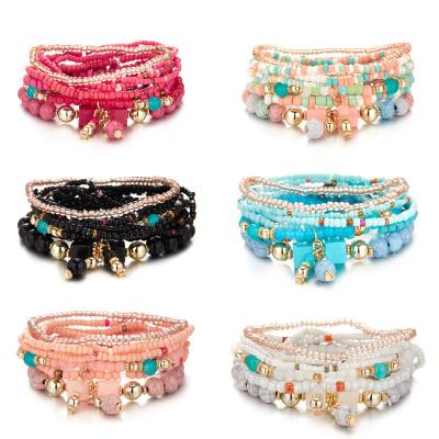 China BOHEMIA Good Selling Fashion Jewelry Womens Boho Style Beaded Bracelet Gift for sale