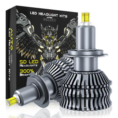 China LIGHTOWL H7 9006 Aluminum Two LED Headlight H1 H3 H7 H4 9005 Car Headlight 360 Bulb 55W 6500K Suitable for 12V to 24V for sale