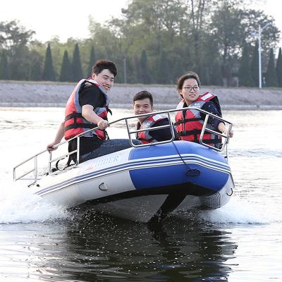 China China PVC New Design Luxury Boat With Bar Guard, Inflatable Rubber Dinghy/Stainless Steel Inflatable Cheap Boat for sale