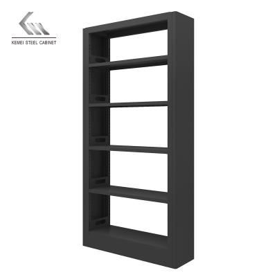 China New Design Metal Book Rack College Modern Shelves Iron Portable School Library Shelf for sale