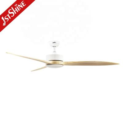 China Lower Noise Decorative Natural 1stshine Wind Blades Solid Wood Ceiling Fan With Remote Control for sale