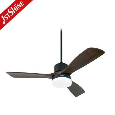 China With 1stshine 220v Light Electric Indoor Solid Wood Ceiling Fan Remote Control Wooden Ceiling Fan for sale