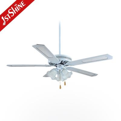 China With OEM 1stshine Light Decorative 52 Inch Pull Chain Ceiling Fan Wholesale Antique 4 Blades With Lamps for sale