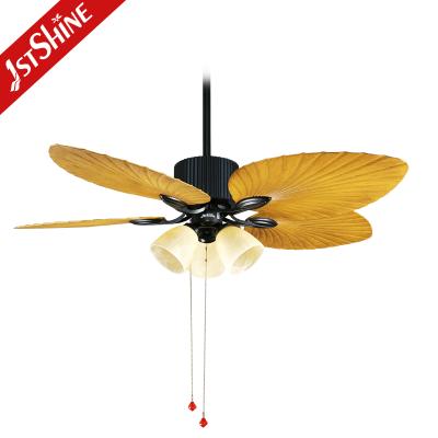 China Modern 1stshine Hotel 52 Inch Motor 3 Blades ABS Ceiling Fan Modern Social Copper Lamp With Pull Chain for sale