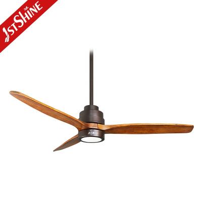 China With Light 1stshine Hot Sale 52 Inch Blades DC Inverter Luxury Solid Wood Remote Control Ceiling Fan for sale