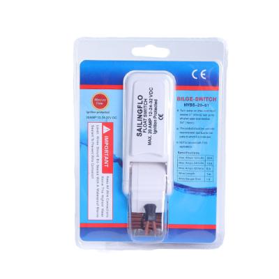 China SAILINGFLO Marine Bilge Pump Float Switch Convenient 12V 24V For Boat Yacht White for sale