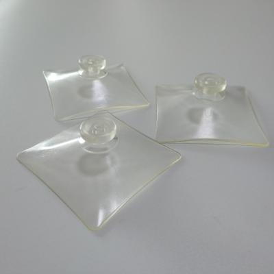 China 55mm Square Shape Custom Suction Cups Clear for sale