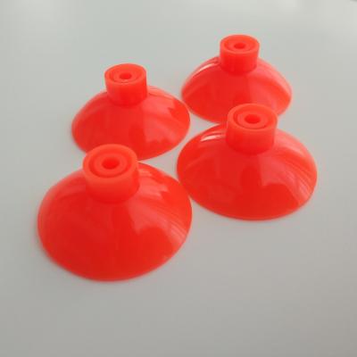 China Red 35mm Heavy Duty Suction Pads , Customized Threaded Suction Cup for sale