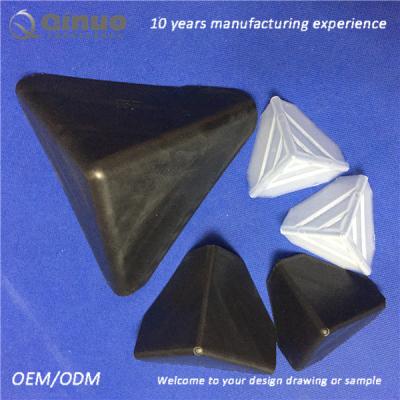 China 35mm/ 60mm/ 75mm(thickertype)/120mm triangle black or transparent plastic corner protector for sale