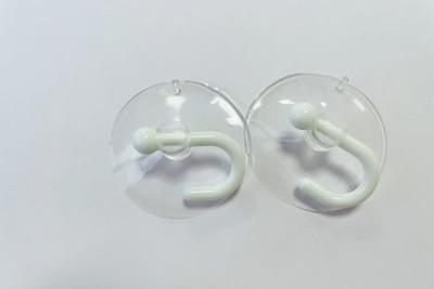 China 40 mm PVC with plastic hook hanger on glass plastic suction cup for sale