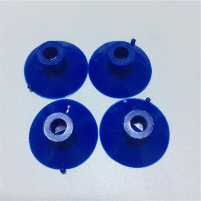 China Customized Blue Color 30mm diameter vertical hole suction cups for sale