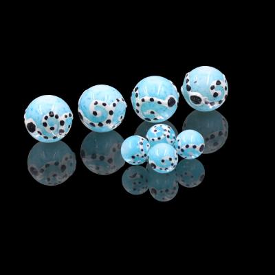 China Hand Painted Crystal 10-16mm Glass Round Beads For Jewelry Making Bracelet for sale