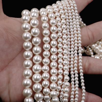 China High Quality and Competitive Price Crystal White Full Hole Loose Bead 10mm Swar Ovski Round Beads For Diy Jewelry Bracelet Making for sale