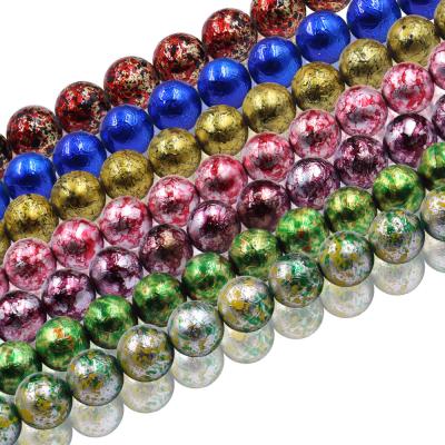 China Almost Similar As Real Treasures Jewelry Beads Stock For Sale 12mm Round Glass Drawing Beads For Jewelry for sale