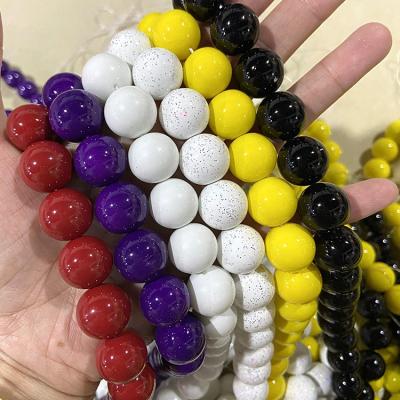 China Almost similar as real china maker treasures bead 16mm round big glass beads for jewelry making for sale