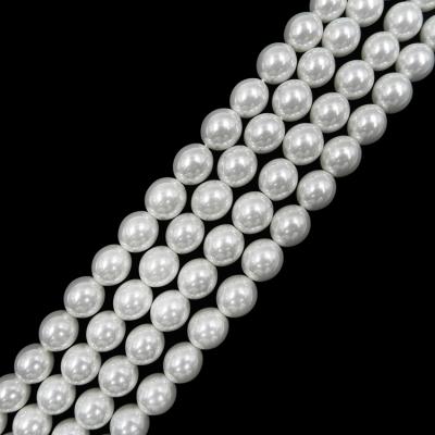 China Pearl White Imitation Pearl Necklace String Oval Shape For Decoration Wedding for sale