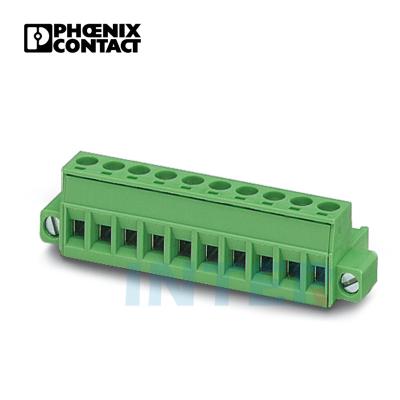 China 1778027 MSTB 2.5/6-STF-5.08 Screw Pitch 5.08 Mm PCB Terminal Block Connector Angle Pin Green Color Pluggable Type MSTB 2 for sale