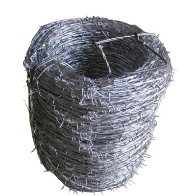 China 1.6mm 400m Hot Galvanized Steel Wire Barbed Wire Per Roll With Handle for sale