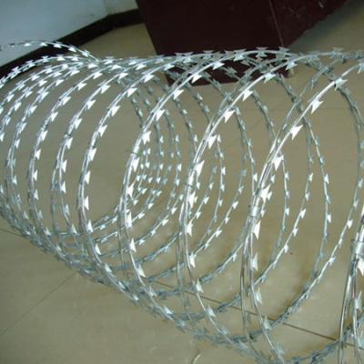 China Hot Dip Galvanized Steel Wire CBT-65 Razor Wire Coil for sale