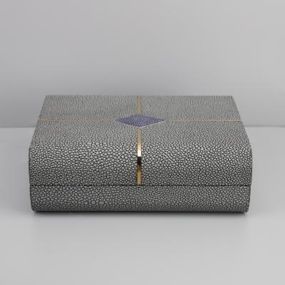 China High End Jewelry Packaging Display Jewelry Packaging Boxes Wooden Leather Storage Box Jewelry Storage for sale