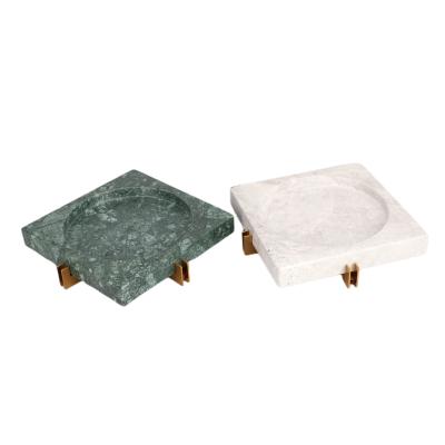 China Factory Sale Various Home Sculpture Table Decor Widely Used Custom Household Marble Ashtray for sale