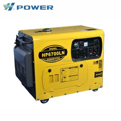 China Generate Electricity 6KVA / 5KW Small Silent Type Diesel Generator HP6700LN With Electric Start (CE EPA CSA) for sale