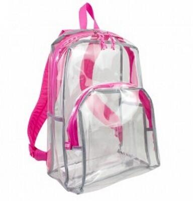 China clear backpack-pink trim for sale