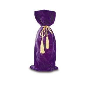 China Yellow Drawstring Velvet Wine Bag for sale