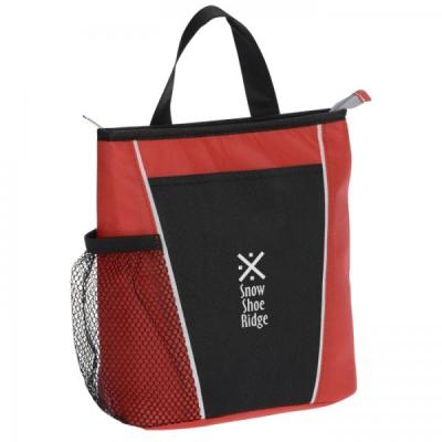 China Nonwoven Zipper Cooler Bag with Mesh Pocket for sale