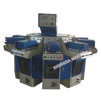 China Airbag / 10 Stations Save Labor Cost Multi Stations Shoe Press Machine Price Rotary Sole Shoe Press Machines for sale