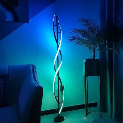 China Modern Indoor Home Decor Smart Corner Floor Standing Floor Lamp Lighting Stand Modern Floor LED RGB Light Floor Lamps for sale