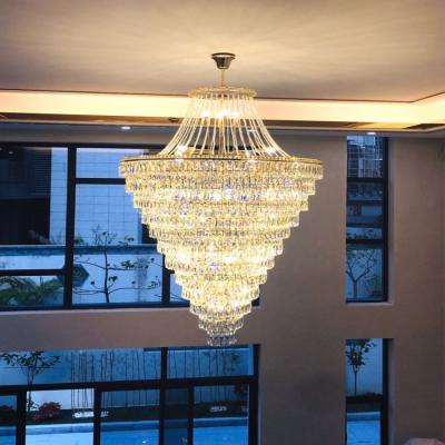 China Modern Hot Selling E14 K9 Crystal Beads Lobby Personalized Art Luxury Custom Chandeliers For Villa Hotel Lobby for sale