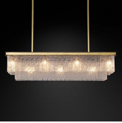 China Modern hot sale luxury copper clear crystal LED chandelier for living room for sale