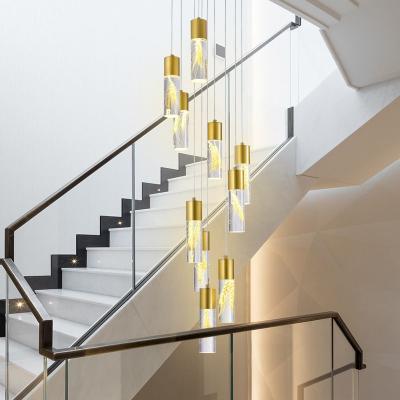 China High Quality Minimalist Nordic Gold Wheat Wheat Ears Chandelier G9 Staircase Pendant Light For Staircase for sale