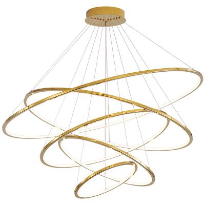 China Modern minimalist simple ceiling rings circle led pendant light modern led chandelier light for home and hotel for sale