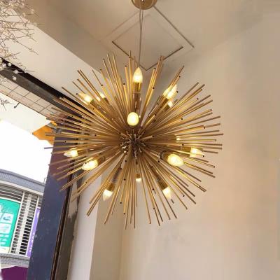 China NEW Modern LED Dandelion Aluminum Chandeliers Lighting Sparkle Ball Home Restaurant Decor LED Hanging Lamp for sale