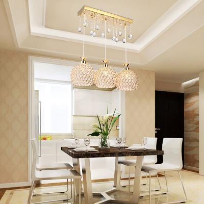 China Modern Minimalist Atmosphere Creative Luxury Home Bedroom Led Rectangle Ceiling Crystal Chandeliers for sale