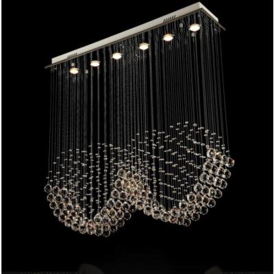 China Villa Raindrop Chandelier Beads Double Head Pendant Light Minimalist Crystal Light Luxury Love Shape for sale