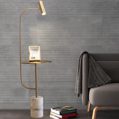 China Modern Decoration Modern Marble Floor Lamp Contemporary Black Gold LED Floor Lamp For Home Decorative for sale