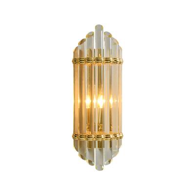 China New Design Crystal Wall Lamp Indoor Retro Minimalist Luxury Gold Antique Design Decorative Wall Lamp for sale