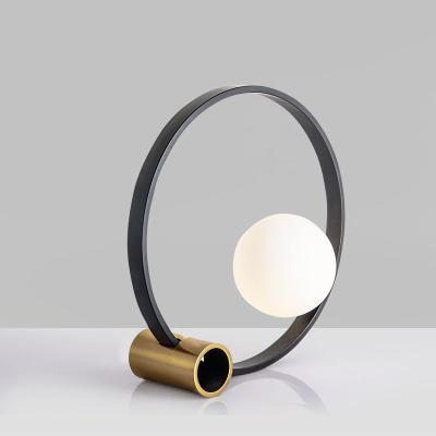 China Post-modern Nordic design living room desk lamp modern creative glass-metal bedside E27 reading table indoor lighting for sale